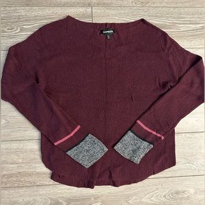 NWOT EXPRESS Burgundy Knit Sweater for women size M